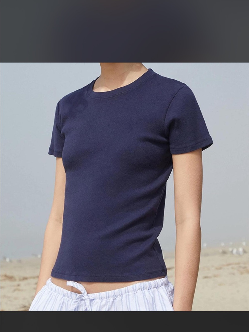 Brandy Melville john galt navy top